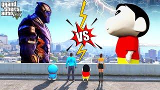 GTA 5 | Shinchan Vs Thanos DORAEMON Survive & Fight THANOS IN GTA 5