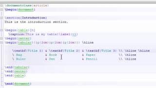 How to draw a table using latex