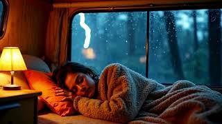️ Cozy Sleep Inside Car | 10 Hours Thunderstorm & Wind Outside