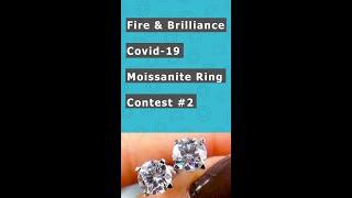 Fire & Brilliance Covid-19 Moissanite Matching Pendant & Earrings Set Contest #2.