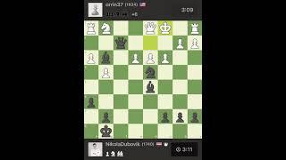 ПОЖЕРТВОВАЛ ДВЕ ПЕШКИ И ДВА КАЧЕСТВА РАДИ АТАКИ! #chess #shorts #шахматы #nikoladubovik