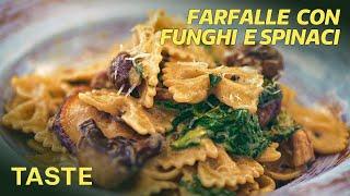 A Must Try Recipe: Farfalle Con Funghi E Spinaci by Italian chef Gino D'Acampo!