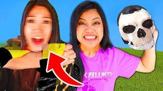 UNMASKED EVIL GIRL SCATTERED SKULL!!  (Chad Wild Clay Spy Ninjas Vy Qwaint