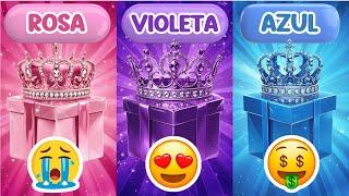 ELIGE TU REGALO  ROSA, VIOLETA O AZUL  Choose Your Gift 3  2 Buenos y 1 Malo 