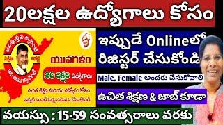 YUVAGALAM (యువగళం)20లక్షల ఉద్యోగాల Online Registrations Start||tdpempowerment.com/enroll#update #tdp