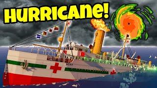 Hospital Ship SINKS After Driving Into HURRICANE in Stormworks!