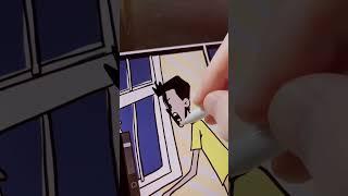 Drawing a panel from my graphic novel in Procreate #art