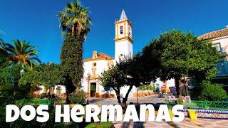 Dos Hermanas town walk  Spain (Sevilla) Siesta Walking Tour / Relaxing city Sounds ASMR