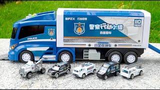 Children's alloy car toys: ladder rescue truck, fire truck, storage warehouse car model