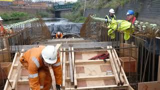 Building the Hadfield weir fish pass, Sheffield