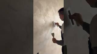 Эффект шёлка с помощью перламутровой краски #venetianplaster #дизайнинтерьера #мокрыйшелк