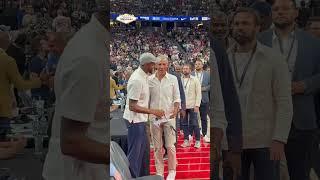 Obama Courtside with Andre Igoudala 