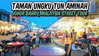 Johor Bahru Street Tour: Taman Ungku Tun Aminah. Malaysia Walking tour in 4K.