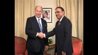 Prince Karim Aga Khan calls on President Zardari of Pakistan - December 10, 2012