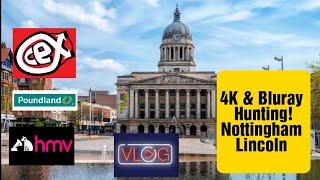 4K & Bluray Hunting Vlog In Nottingham &Lincoln | HMV, CEX, Poundland And Forbidden Planet. Excited