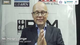 Mr. Holger Lange (Founder, People 2 Help - Team Germany) Bytes |  Speech I SHINE #inauguration