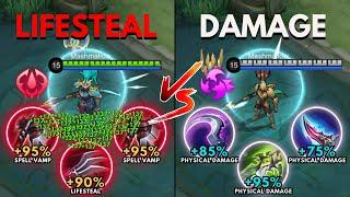 Alpha Full Lifesteal Build vs Alpha Full Damage Build