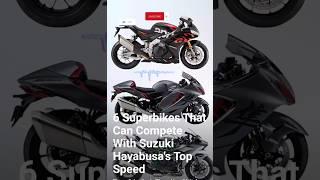 5 Superbikes That Can compete with Suzuki Hayabusa's Top speed #rider #shorts