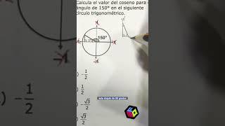  Guía Examen UNAM Área 2 | Matemáticas: ¿Cómo calcular el COSENO de 150º? #examenunam #guiaunam