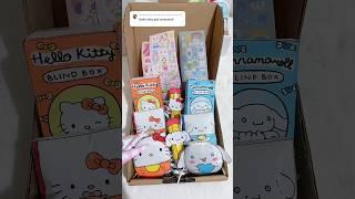 Packing sanrio squishy order (fake)  comment what to do next  #papercraft #sanrio #shorts