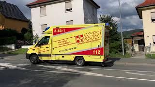 Jena ASB Rettungswagen Einsatzfahrt | ASB Jena Ambulance Responding Code 2