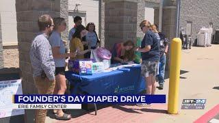 JET24 FOX 66 collects diapers at studio, Walmart for Founder's Day 2024