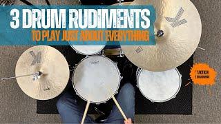 3 Drum Rudiments To Play Everything on Drum Set: Drum Lesson