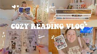 COZY READING VLOG  | fantasy books, cozy hobbies & book organizing  |