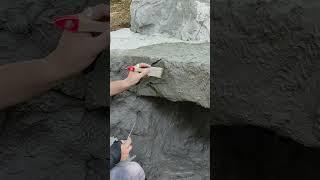 Carving a stone structure out of architectural concrete