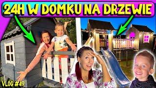 24H W DOMKU NA DRZEWIE CHALLENGE *bałam się*  Noc w domku Prezenty i Super Things Vlog #49