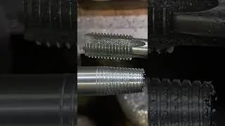 Manual screw forming process for metal blanks #machine #lathe #cnc