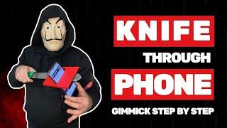 KNIFE THROUGH PHONE 🪄 Gimmick Step by Step