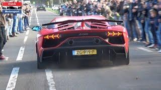 Supercars Accelerating at StreetGasm Autumn Drive! - SVJ, 800HP M6 GT3, Novitec F12, Performante,...