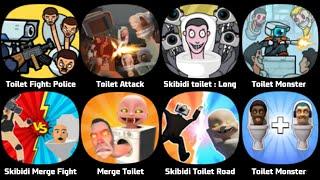 Toilet Fight, Police Vs Zombie, Toilet Attack, Skibidi Toilet, Toilet Monster, Survival Battle