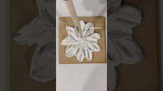 Texture Paste Canvas Art | Easy Texture Paste Flower | Texture Paste Uses #shorts #texturepaste