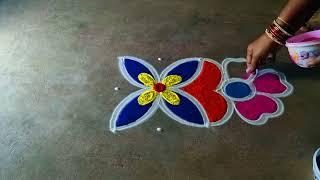 newyear simple padi kolam 3*3 sankranti chukala diyamuggulu margazhi kolangalbhokispecial