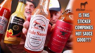 Trying Sticker Mule's Hot Sauce!