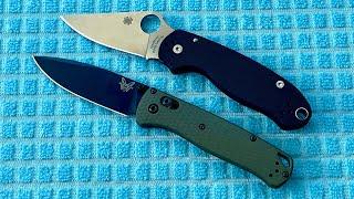 Spyderco Para 3 VS G10 Benchmade Bugout