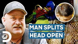 Wizard Crew Stunned As Deckhand Is Knocked Out During Severe Weather | Deadliest Catch