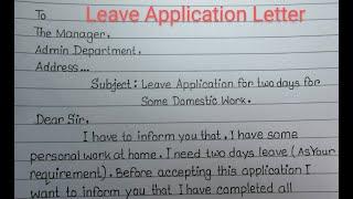 How to write a leave application letter for Office
