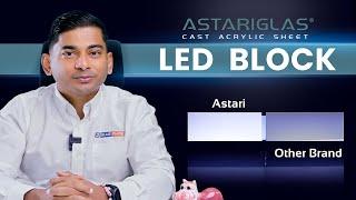 Astari LED Block - Best Acrylic for Solid letter LED Signage (Best light diffusion and illumination)