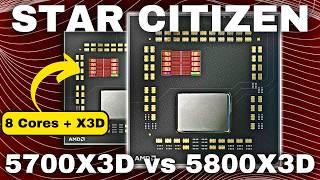 Star Citizen 5700X3D vs 5800X3D Tuned, Max CPU Benchmark