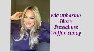 wig unboxing of Blaze by Tressallure in color Chiffon Candy