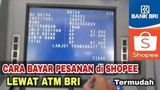 cara bayar shopee lewat atm BRI terbaru