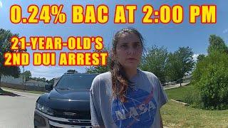 Bodycam DUI Arrest - Drunk 21-Year-Old Blows 0.24% BAC at 2:00 PM