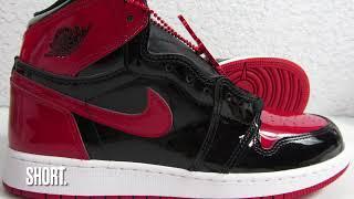 Sneaker Short | Air Jordan 1 Retro High OG GS Patent Bred | Detailed In Hand Review | #Shorts