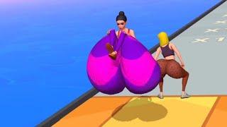 Twerk girl with big butt Race 3D funny video