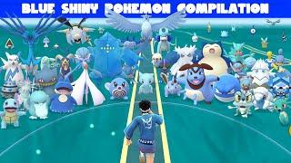 Trainer Catching Blue Shiny Pokemon in Pokemon GO!