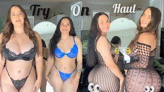 TRANSPARENT Bodystocking TRY ON HAUL 4K Outfit ( 2024 )