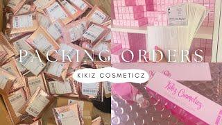 Packing orders for my lip care business! Small business order packing | Kikiz Cosmeticz